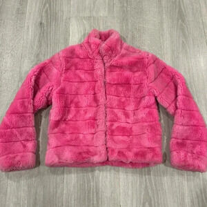Dolllhouse pink faux fur jacket. Size small